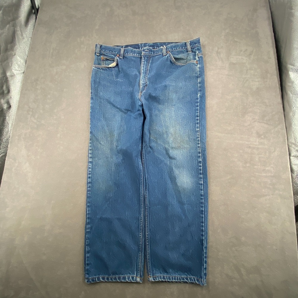 Vintage Levi's 505 Jeans Mens 42x30 Blue Denim Streetwear High Rise Straight Leg